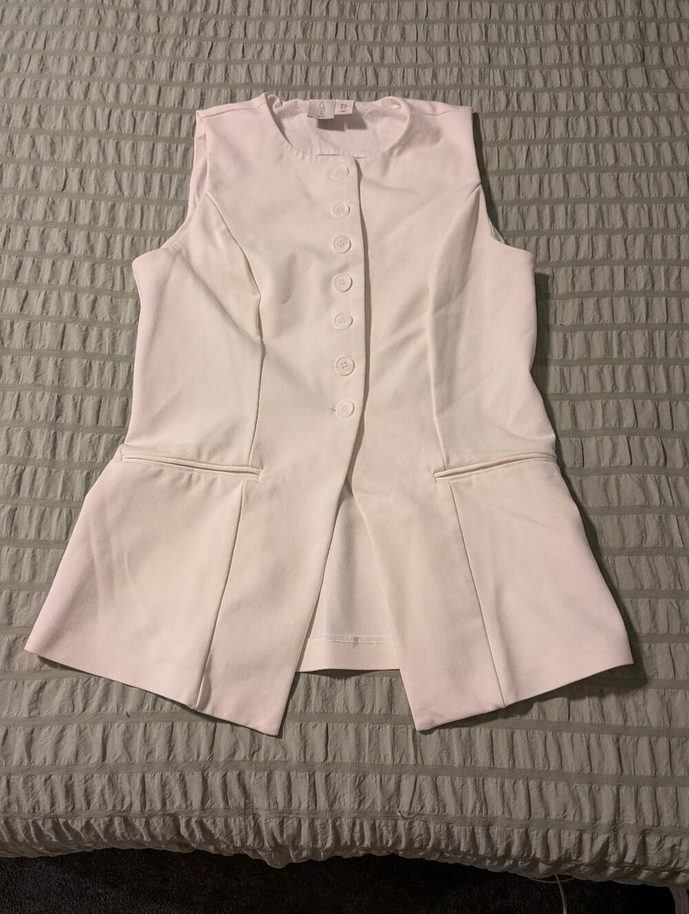 Joie Cream Longline Vest Size Medium